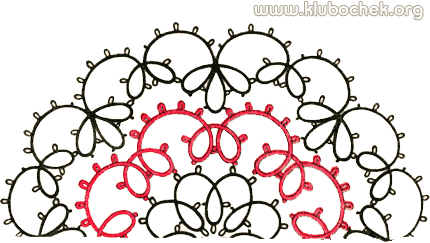 Схема салфетки для плетения в технике фриволите