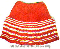 Юбка, связанная длинным крючком, узор Виктория