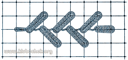 Веточка с листиками, расположенными в шахматном порядке