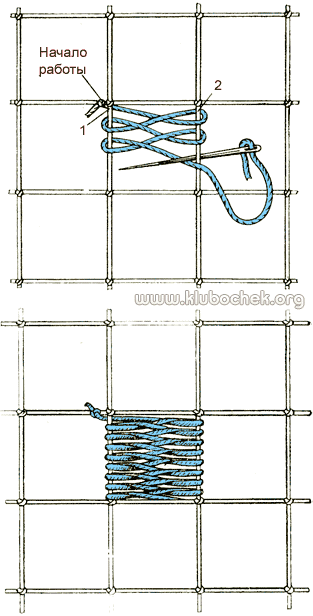 Шов настил с обвивкой