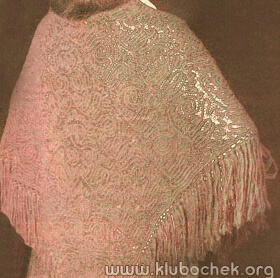 Шаль из вязанной тесьмы - www.klubochek.org