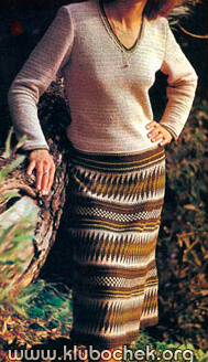 Джемпер и юбка с орнаментом - www.klubochek.org