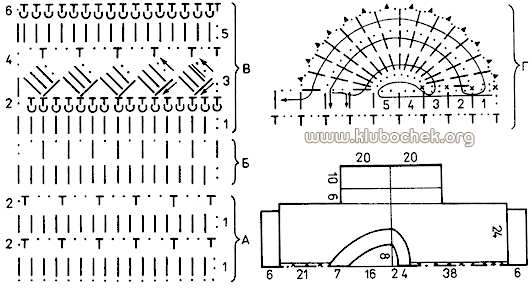 Схемы для вязания и выкройка костюма из льна - www.klubochek.org