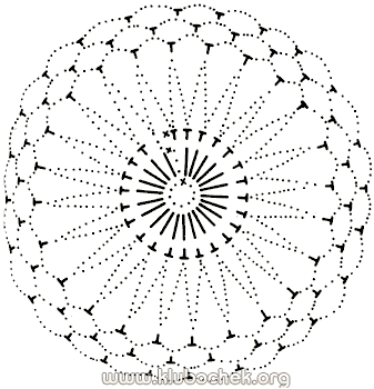 Схема вязания цветочного мотива - www.klubochek.org