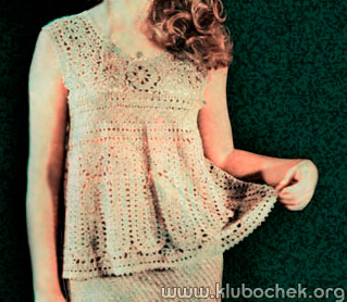 Ажурная туника в народном стиле - www.klubochek.org