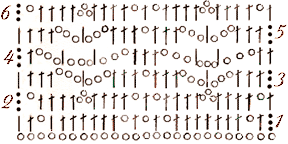 Схема ажурной вязки