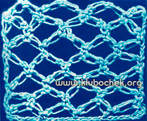 Образец ажурной вязки