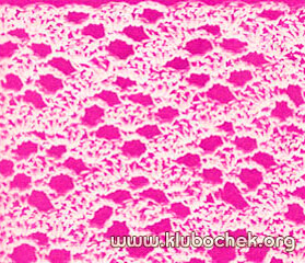 Образец ажурной вязки