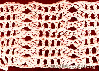 Образец ажурной вязки