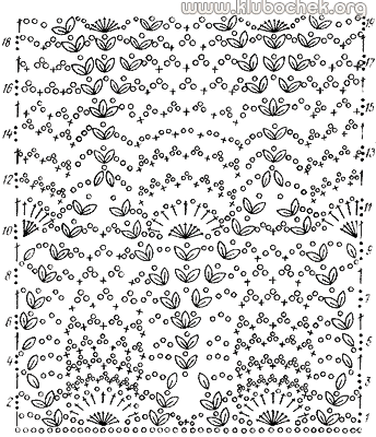 Схема ажурной вязки