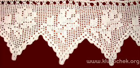 Филейное краевое кружево «роза»