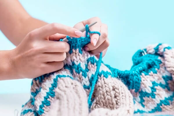 Разноцветная вязка