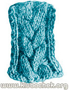 Узор «Коса» с перемещением 4-х петель