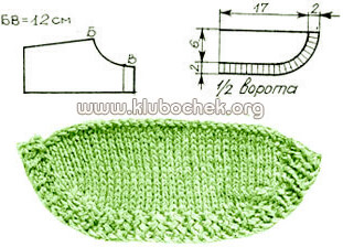 Пришивной воротник с закругленными уголками