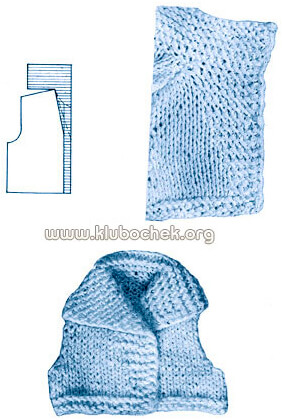 Цельновязаный отложной воротник