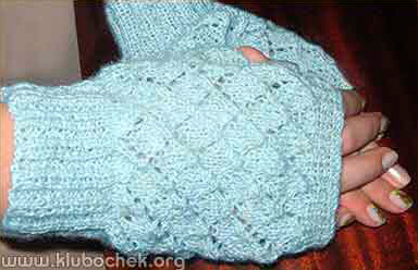 Ажурные митенки без пальцев - www.klubochek.org