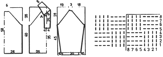 Розовый джемпер с отложным воротником, выкройка и схема узора - www.klubochek.org