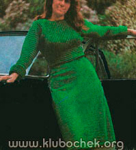 Простое вязанное платье - www.klubochek.org