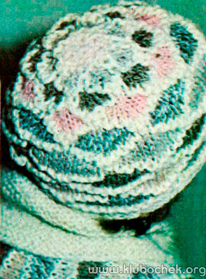 Берет с рельефным узором «соты» - www.klubochek.org