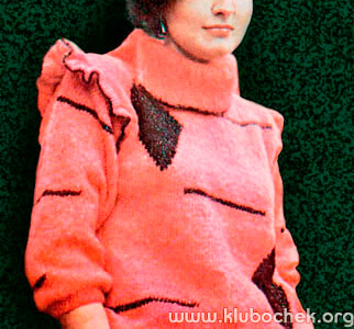 Мохеровый свитер с крылышками на рукавах - www.klubochek.org