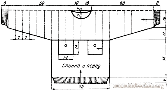 Выкройка свитера с декоративными карманами - www.klubochek.org