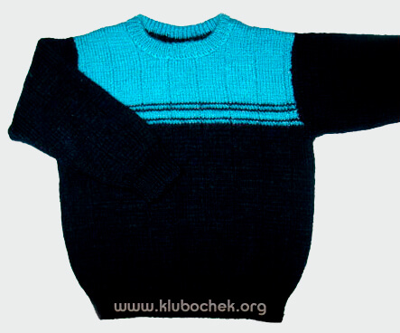 Теплый джемпер для мальчика (5-6 лет) - www.klubochek.org